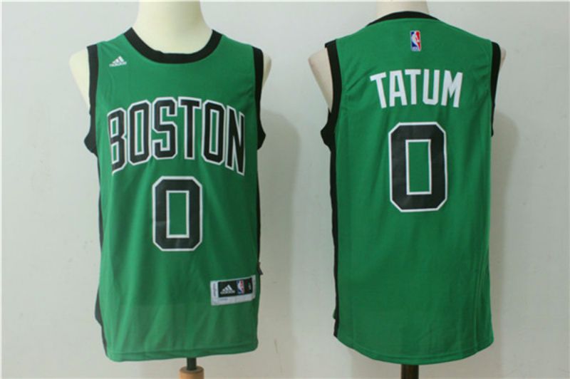 Men Boston Celtics #0 Jayson Tatum Green Black NBA Jerseys->boston celtics->NBA Jersey